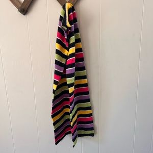Colorful striped scarf; thick warm